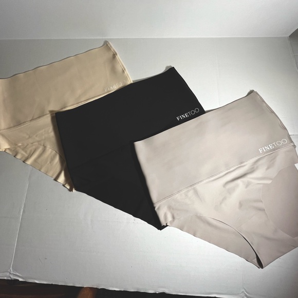 3 Pair Fine Too Highwaisted Tummy Control Size Large Panties New - Picture 1 of 7